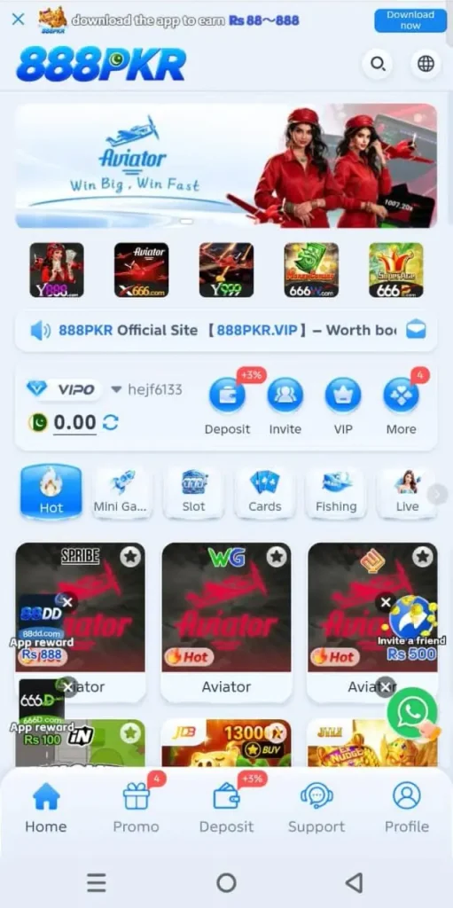 888pkr game lobby