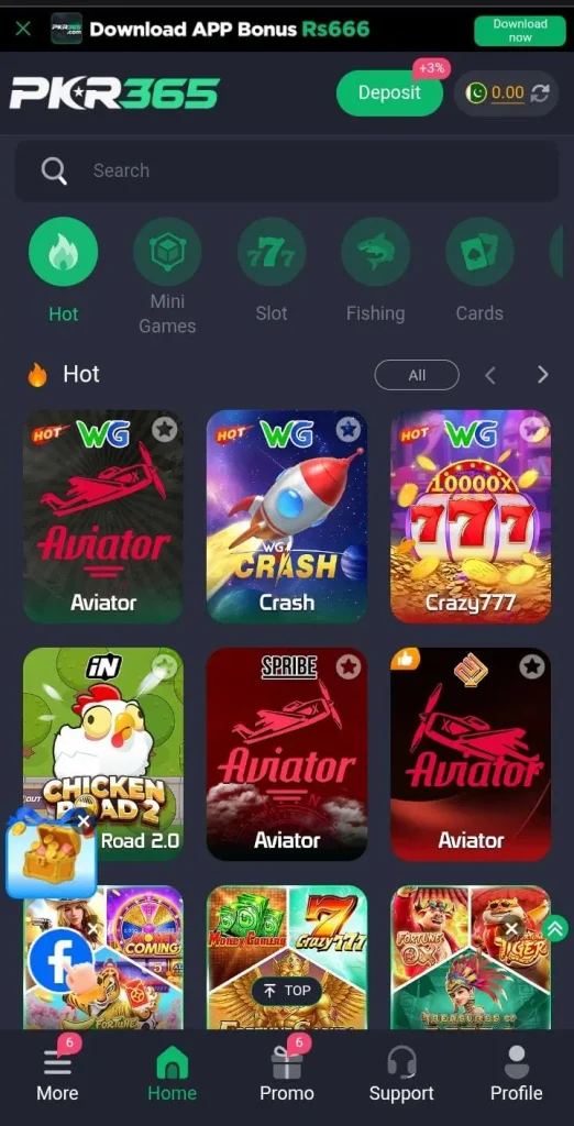 pkr365 game lobby image