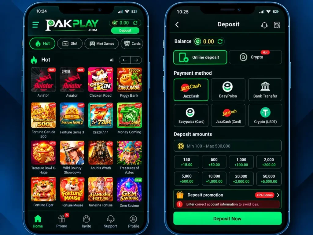 PakPlay game lobby