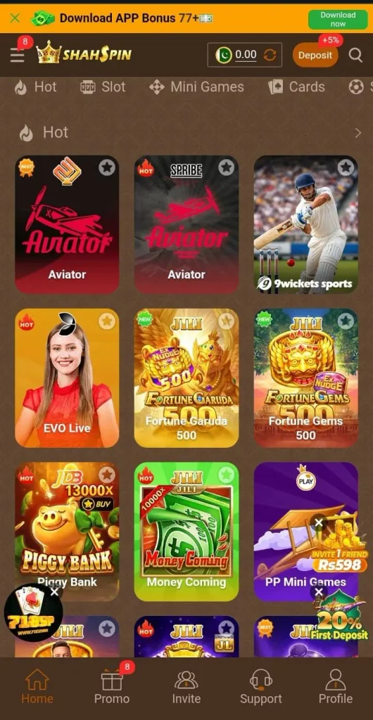 shahspin game lobby